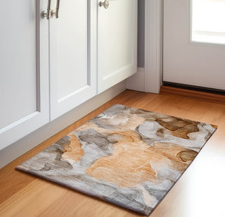 Piper Looms Mayfield Watercolors AMF504 Orange Machine Washable Area Rug Scatter Lifestyle Image Feature