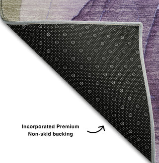 Piper Looms Mayfield Watercolors AMF504 Purple Machine Washable Area Rug Backing Image