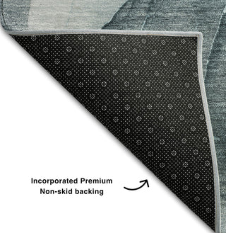 Piper Looms Mayfield Watercolors AMF504 Teal Machine Washable Area Rug Backing Image