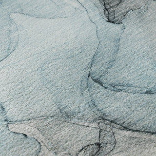 Piper Looms Mayfield Watercolors AMF504 Teal Machine Washable Area Rug Swatch Image