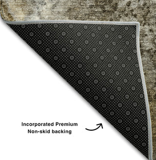 Piper Looms Mayfield Watercolors AMF505 Beige Machine Washable Area Rug Backing Image