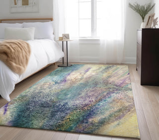 Piper Looms Mayfield Watercolors AMF505 Blue Machine Washable Area Rug Lifestyle Image Feature