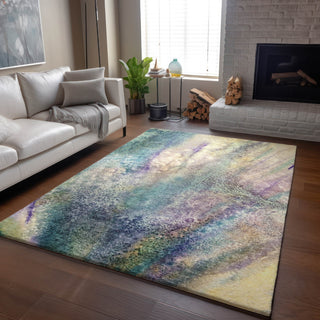 Piper Looms Mayfield Watercolors AMF505 Blue Machine Washable Area Rug Lifestyle Image Feature