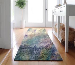 Piper Looms Mayfield Watercolors AMF505 Blue Machine Washable Area Rug Runner Lifestyle Image Feature