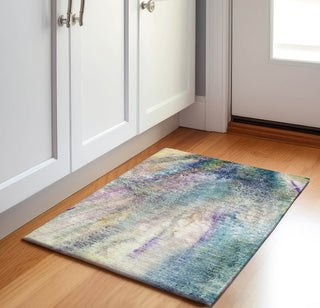 Piper Looms Mayfield Watercolors AMF505 Blue Machine Washable Area Rug Scatter Lifestyle Image Feature