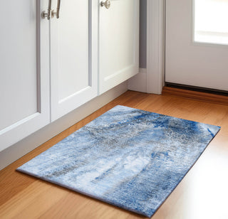 Piper Looms Mayfield Watercolors AMF505 Navy Machine Washable Area Rug Scatter Lifestyle Image Feature