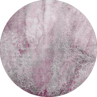 Piper Looms Mayfield Watercolors AMF505 Pink Machine Washable Area Rug Round Main Image