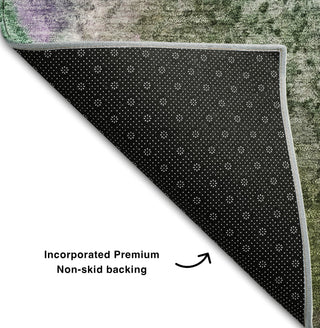 Piper Looms Mayfield Watercolors AMF505 Purple Machine Washable Area Rug Backing Image