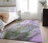 Piper Looms Mayfield Watercolors AMF505 Purple Machine Washable Area Rug Lifestyle Image Feature