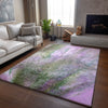 Piper Looms Mayfield Watercolors AMF505 Purple Machine Washable Area Rug Lifestyle Image Feature