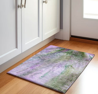 Piper Looms Mayfield Watercolors AMF505 Purple Machine Washable Area Rug Scatter Lifestyle Image Feature