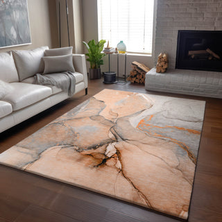 Piper Looms Mayfield Watercolors AMF506 Orange Machine Washable Area Rug Lifestyle Image Feature