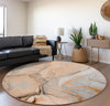 Piper Looms Mayfield Watercolors AMF506 Orange Machine Washable Area Rug Round Lifestyle Image Feature
