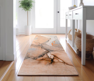 Piper Looms Mayfield Watercolors AMF506 Orange Machine Washable Area Rug Runner Lifestyle Image Feature
