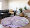 Piper Looms Mayfield Watercolors AMF506 Purple Machine Washable Area Rug Round Lifestyle Image Feature