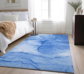 Piper Looms Mayfield Watercolors AMF507 Blue Machine Washable Area Rug Lifestyle Image Feature