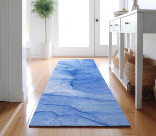 Piper Looms Mayfield Watercolors AMF507 Blue Machine Washable Area Rug Runner Lifestyle Image Feature