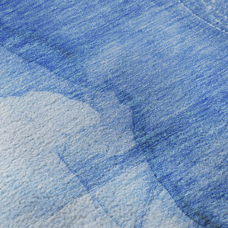 Piper Looms Mayfield Watercolors AMF507 Blue Machine Washable Area Rug Swatch Image