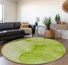 Piper Looms Mayfield Watercolors AMF507 Green Machine Washable Area Rug Round Lifestyle Image Feature