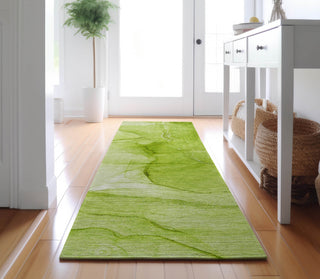 Piper Looms Mayfield Watercolors AMF507 Green Machine Washable Area Rug Runner Lifestyle Image Feature