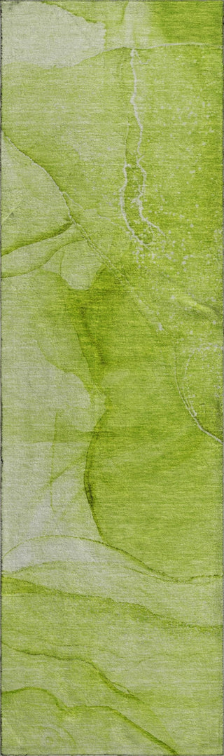 Piper Looms Mayfield Watercolors AMF507 Green Machine Washable Area Rug Runner Main Image