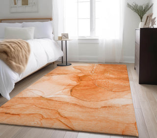 Piper Looms Mayfield Watercolors AMF507 Orange Machine Washable Area Rug Lifestyle Image Feature