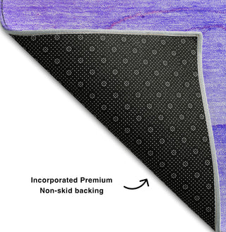 Piper Looms Mayfield Watercolors AMF507 Purple Machine Washable Area Rug Backing Image