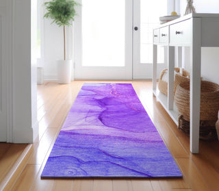 Piper Looms Mayfield Watercolors AMF507 Purple Machine Washable Area Rug Runner Lifestyle Image Feature