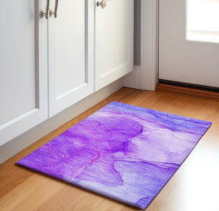 Piper Looms Mayfield Watercolors AMF507 Purple Machine Washable Area Rug Scatter Lifestyle Image Feature