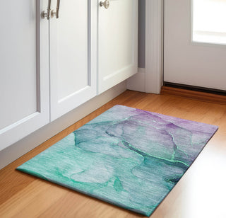 Piper Looms Mayfield Watercolors AMF508 Aloe Machine Washable Area Rug Scatter Lifestyle Image Feature