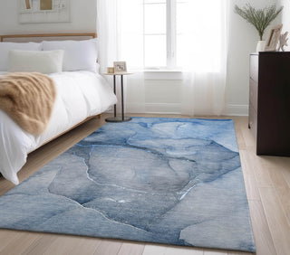 Piper Looms Mayfield Watercolors AMF508 Blue Machine Washable Area Rug Lifestyle Image Feature