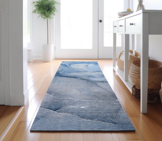 Piper Looms Mayfield Watercolors AMF508 Blue Machine Washable Area Rug Runner Lifestyle Image Feature
