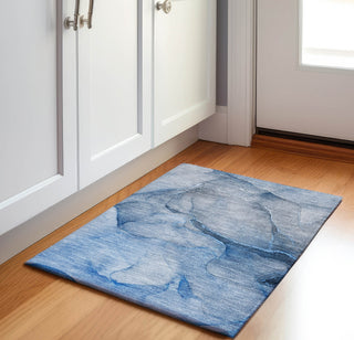Piper Looms Mayfield Watercolors AMF508 Blue Machine Washable Area Rug Scatter Lifestyle Image Feature