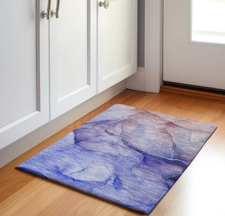 Piper Looms Mayfield Watercolors AMF508 Navy Machine Washable Area Rug Scatter Lifestyle Image Feature