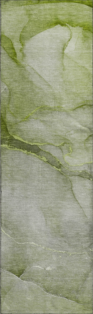 Piper Looms Mayfield Watercolors AMF508 Olive Machine Washable Area Rug Runner Main Image