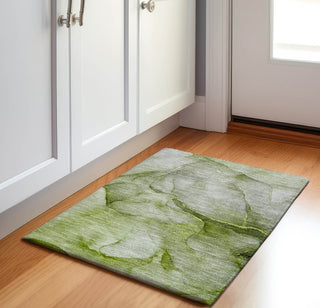 Piper Looms Mayfield Watercolors AMF508 Olive Machine Washable Area Rug Scatter Lifestyle Image Feature