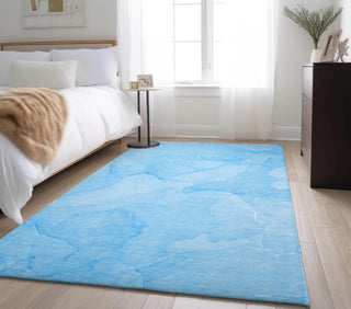 Piper Looms Mayfield Watercolors AMF509 Blue Machine Washable Area Rug Lifestyle Image Feature