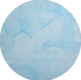 Piper Looms Mayfield Watercolors AMF509 Blue Machine Washable Area Rug Round Main Image