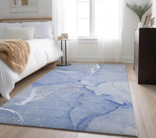 Piper Looms Mayfield Watercolors AMF510 Blue Machine Washable Area Rug Lifestyle Image Feature