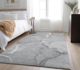 Piper Looms Mayfield Watercolors AMF510 Gray Machine Washable Area Rug Lifestyle Image Feature