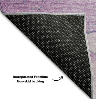 Piper Looms Mayfield Watercolors AMF511 Purple Machine Washable Area Rug Backing Image