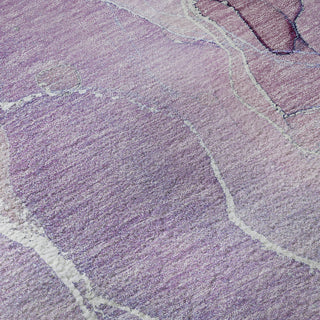 Piper Looms Mayfield Watercolors AMF511 Purple Machine Washable Area Rug Swatch Image
