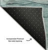Piper Looms Mayfield Watercolors AMF512 Teal Machine Washable Area Rug Backing Image