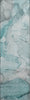 Piper Looms Mayfield Watercolors AMF512 Teal Machine Washable Area Rug Runner Main Image