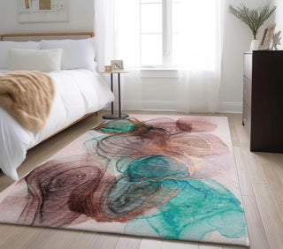 Piper Looms Mayfield Organic AMF513 Burgundy Machine Washable Area Rug Lifestyle Image Feature