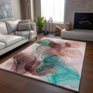 Piper Looms Mayfield Organic AMF513 Burgundy Machine Washable Area Rug Lifestyle Image Feature