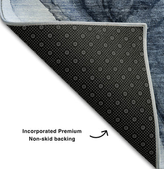 Piper Looms Mayfield Organic AMF513 Navy Machine Washable Area Rug Backing Image