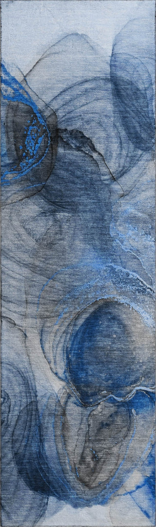 Piper Looms Mayfield Organic AMF513 Navy Machine Washable Area Rug Runner Main Image