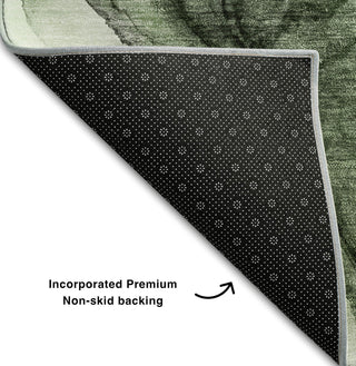 Piper Looms Mayfield Organic AMF513 Olive Machine Washable Area Rug Backing Image