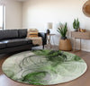 Piper Looms Mayfield Organic AMF513 Olive Machine Washable Area Rug Round Lifestyle Image Feature